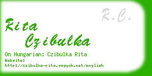 rita czibulka business card